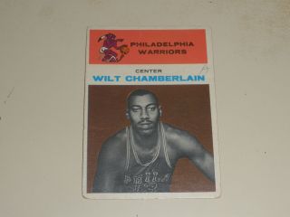 1961 - 62 Fleer Basketball 8 Wilt Chamberlain Rookie Rc