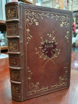 1890s Fine Binding Alice Or The Mysteries By Lord Lytton Full Decorative Leather
