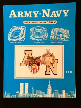 1989 Army Black Knights Vs Navy Midshipmen Official Football Program 