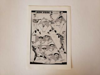 Giants 1929 Team Picture Andy Cohen Mel Ott Carl Hubbell Bill Terry Lindstrom