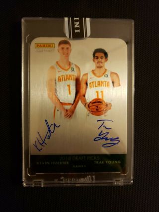 2018 - 19 Panini Instant Metal Trae Young Kevin Huerter Dual Next Day Auto Rc /10