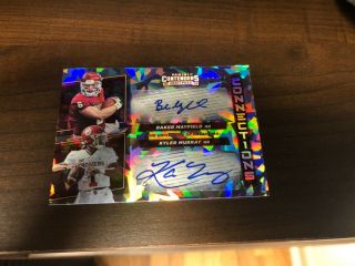 2019 Contenders Baker Mayfield / Kyler Murray Dual Auto Cracked Ice /23 Sharp
