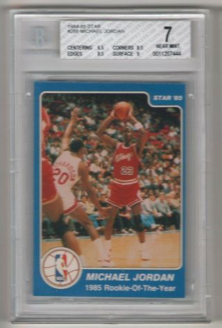 1984 - 85 Star Michael Jordan 288 Bgs 7 Rc Rookie