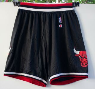 Chicago Bulls Vintage Nba Champion Shorts Black Medium And Red Size Xl 40 - 42
