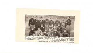 Charleston South Carolina College 1904 Football Team Picture