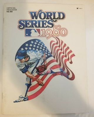 1980 World Series Program Philadelphia Phillies Vs Kansas City Royals Nm/ex