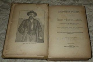 Rare 1893 The Border Bandits Frank & Jesse James Book J.  W.  Buel True History Old