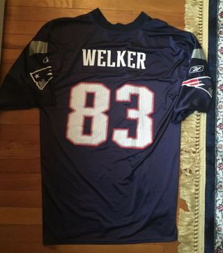Wes Welker England Patriots Reebok Equipment Nfl Jersey 83 Mens Large