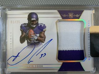 2017 Dalvin Cook National Treasures Rookie Rpa Patch Autograph /25 Auto Jersey