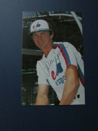 Chris Speier Montreal Expos 1984 Team Issue Postcard Signed Autographed Auto