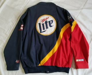 Nascar Jacket Rusty Wallace Miller Lite Beer Chase Authentics 2 Ford Mens Large