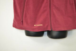 Columbia Florida State FSU Garnet Fleece Vest Noles Spellout Mens XL 3