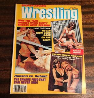 1977 Sports Review Wrestling March The Shiek Funk Wahoo Mcdaniel Dusty Rhodes