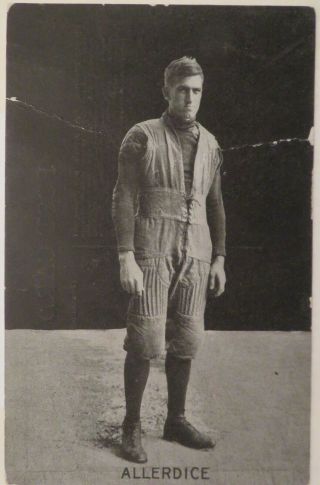 1907 University Of Michigan Football Dietsche Postcard Of Dave Allerdice