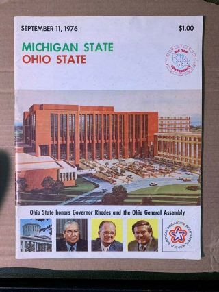 1976 Ohio State Buckeyes Vs Michigan State Spartans Ncaa Football Program Good,