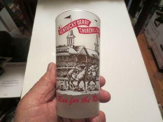 Authentic 1965 Kentucky Derby Frosted Glass - - Packaged Right