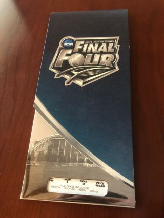 Authentic 2014 Ncaa Final Four Full Ticket Stub Set With Booklet Uconn Kentucky