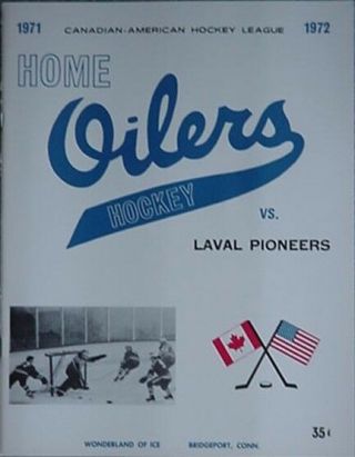 1971 - 72 Bridgeport Home Oilers Hockey Program Vs Lav (can - Am Hky League