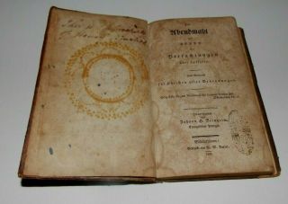 Circa 1834 German Language Prayer Hc Book - " York County,  Pa - Check Photos