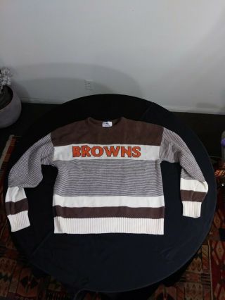 Vintage Cliff Engle Cleveland Browns Sweater Size Medium