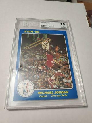 Michael Jordan Rc 1984 - 85 Star Court Kings 5x7 26 Rookie Bulls Graded Bgs 7.  5