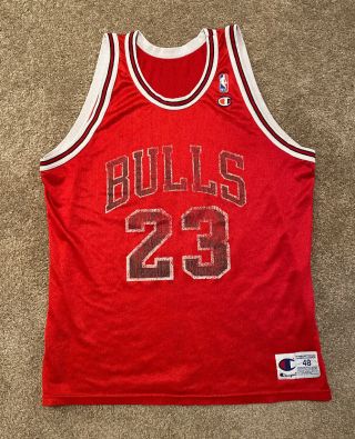 Vintage Champion Chicago Bulls 23 Michael Jordan Mens Nba Jersey L 48