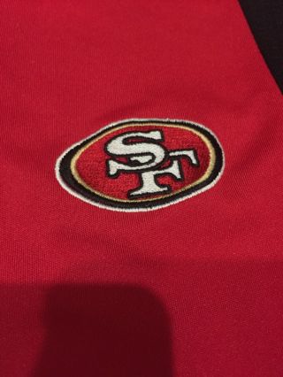 San Francisco 49ers Women’s Antigua Red Pullover 1/4 Zip Long Sleeve Medium M 3