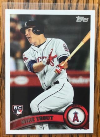 2011 Topps Update Us175 Mike Trout Rookie Card Vg,  - Exangels Rc