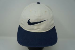 Rare Vintage Nike Penn State Nittany Lions Swoosh Snapback Hat Cap 90s Two Tone