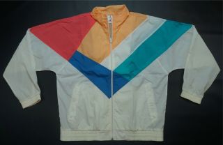 Rare Vintage Jcpenney Usa Olympics Color Block Windbreaker Track Jacket 90s Sz M
