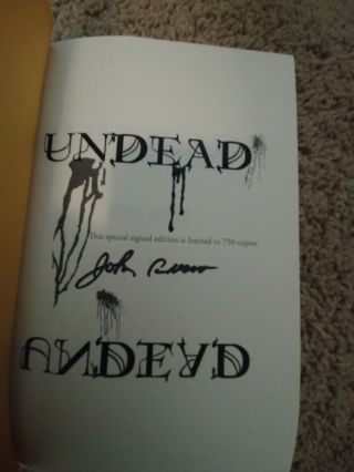 Undead by John Russo Cemetery Dance Signed Limited Edition 2012 OOP 2