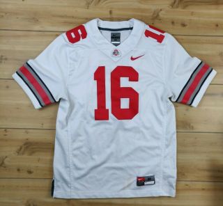 Nike Ohio State Buckeyes Ncaa Football Jersey 16 Mens Size Medium White