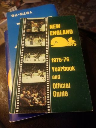 1975 - 76 England Whalers Media Guide Yearbook 1976 Ne Wha Hockey Program