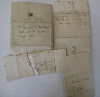 4 Manuscript Hand Written Letters Lucina Martin Hildebrand West Liberty Ohio