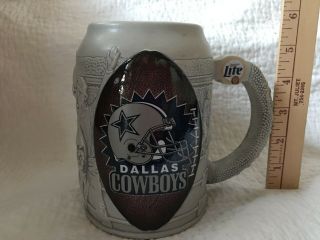 Dallas Cowboys Millers Lite Grey Mug 1999 Second Series Edition