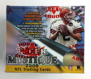 2000 Fleer Mystique Football Hobby Box - 20 Packs - 5 Cards Per - Brady Rc ?