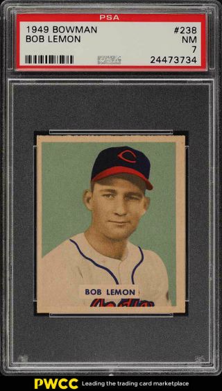 1949 Bowman Bob Lemon Rookie Rc 238 Psa 7 Nrmt (pwcc)