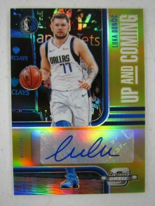 2018 - 19 Panini Contenders Octic Luka Doncic Auto Autograph 10/10 Rc Rookie Mavs