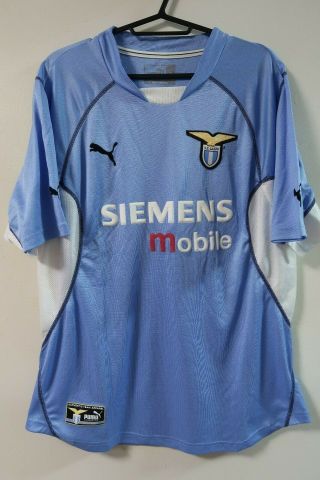 Lazio 100 Soccer Football Jersey Shirt 2001/2002 Home