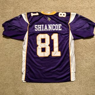 Visanthe Shiancoe Minnesota Vikings Authentic Reebok Onfield Purple Jersey Nfl