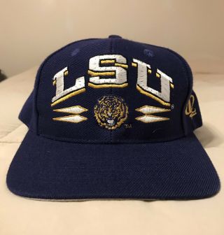 Vintage Lsu Tigers Louisiana State Fiber Optic Light Up Snapback Hat By Logo 7