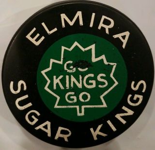 Elmira Sugar Kings Vintage Viceroy Mfg.  Rare Canada Official Oha Game Puck