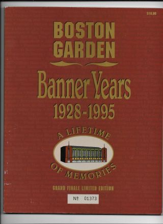 1994 - 95 Boston Garden Banner Years Ltd Edition D Bruins Celtics Wwe Jfk Beanpot
