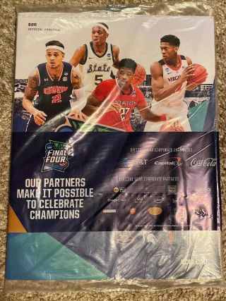 2019 Ncaa Mens Basketball Final Four Program 4/6 - 8 @ Minn,  Virg,  Aub,  Msu,  Tex Tech