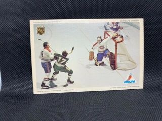 Ken Dryden 1971 - 72 Pro Star Action Postcard Rookie Canadiens Vs North Stars