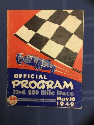 1949 49 Indianapolis 500 Motor Speedway Program