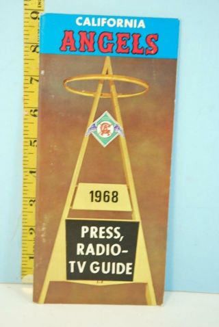 1968 California Angels Baseball Press Radio Tv Guide Rs185
