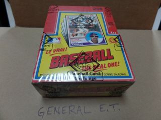 1983 Opc O Pee Chee Baseball Wax Box,  Bbce Authenticated.  Gwynn Rc?