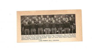 Lake Forest Illinois College 1939 Football Team Picture