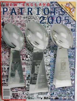 England Patriots Official 2005 Yearbook Tom Brady Bill Belichick
